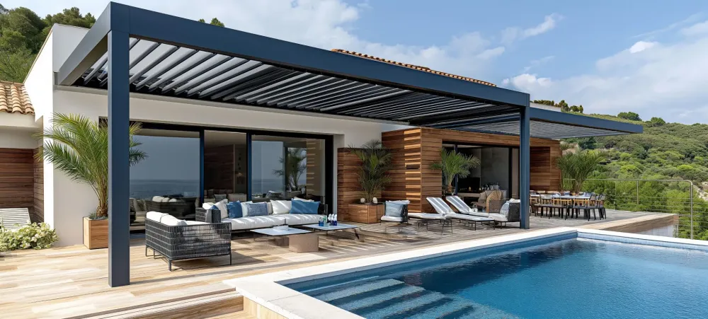 Pergola bioclimatique à Marseille